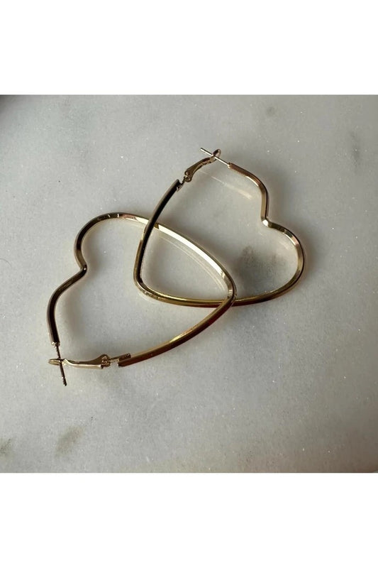 Large Heart-Shaped Earrings