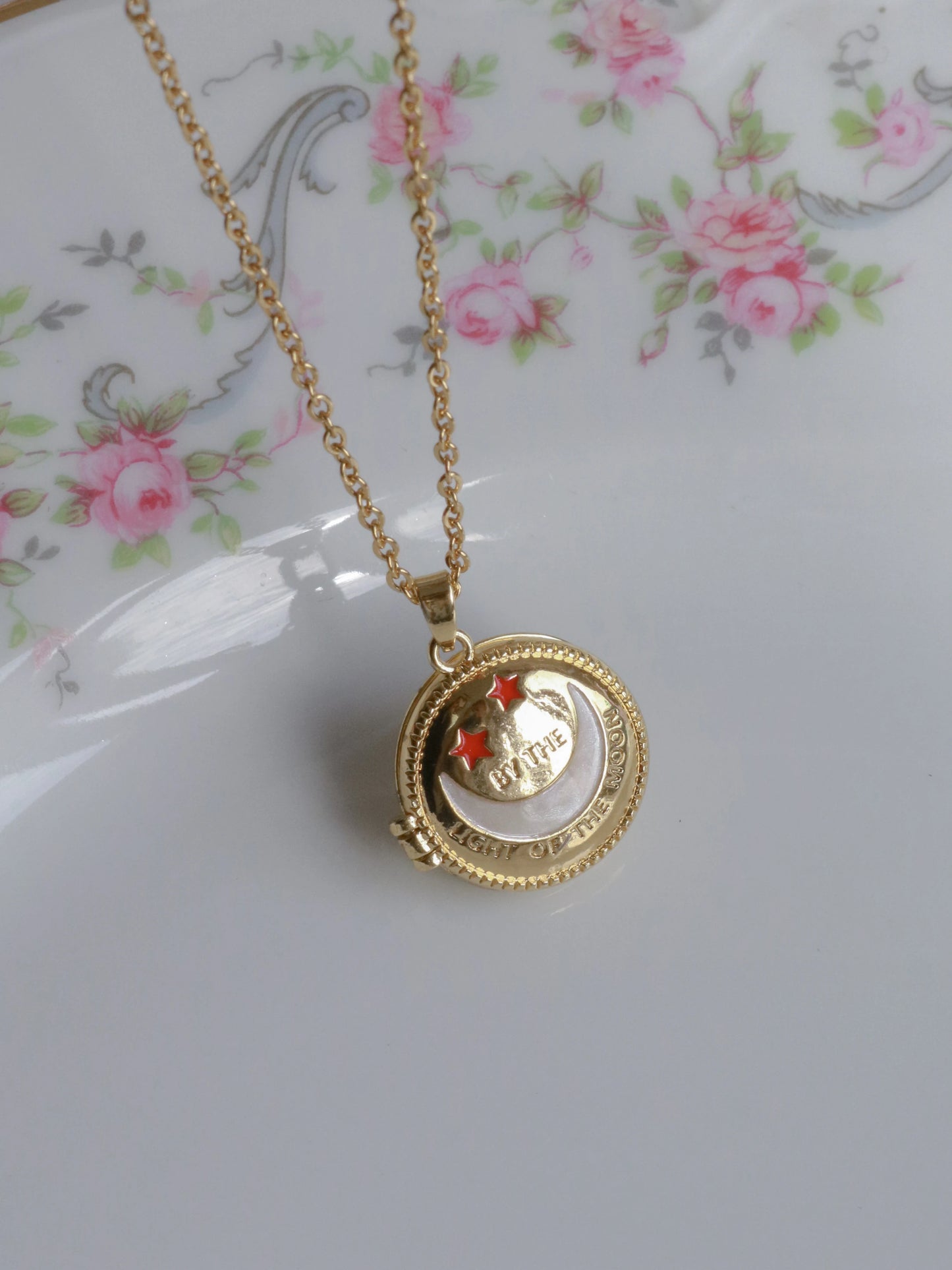 White Light Of The Moon Personalized Photo Locket Necklace