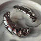 Large Croissant Metal Stud Earrings