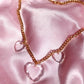 Transparent Swarovski 3-Piece Heart Necklace