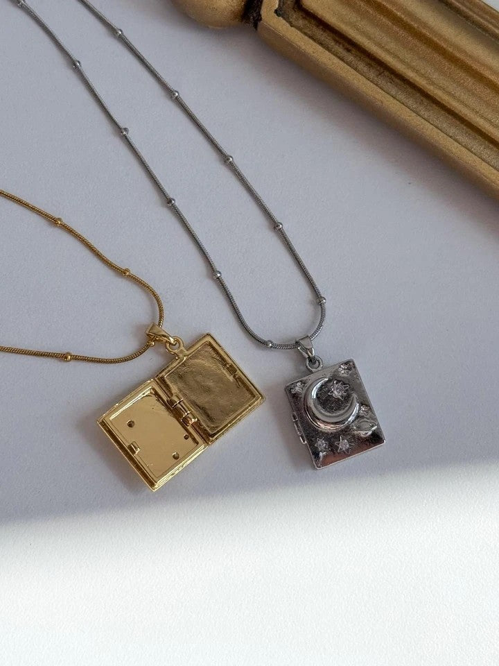 Personalized Starry Night Locket Steel Necklace