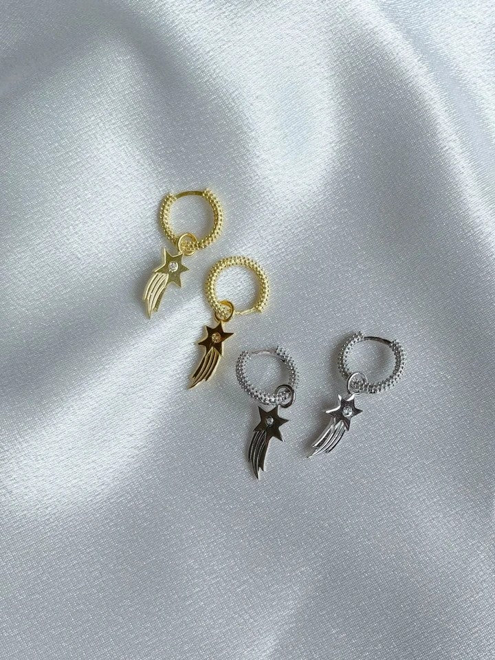 Shooting Stars 925 Silver Earrings