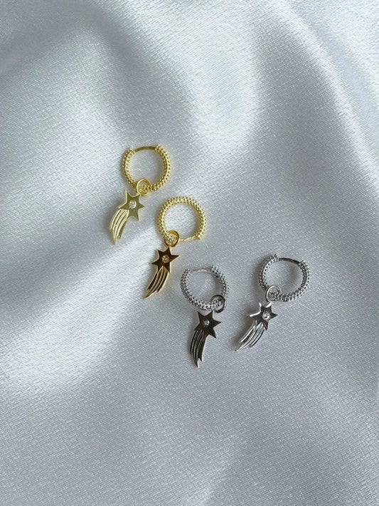 Shooting Stars 925 Silver Earrings