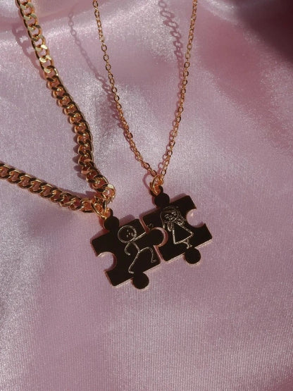 Puzzle Couple Necklace