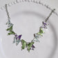 Green Fairy Butterfly Wings Necklace