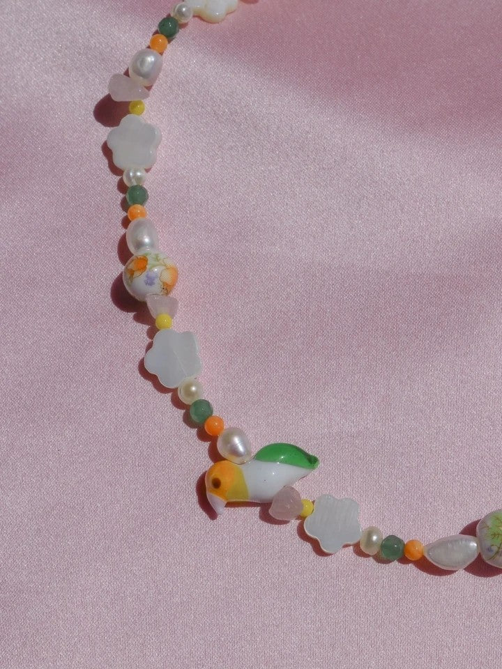 Lovebird Beaded Necklace