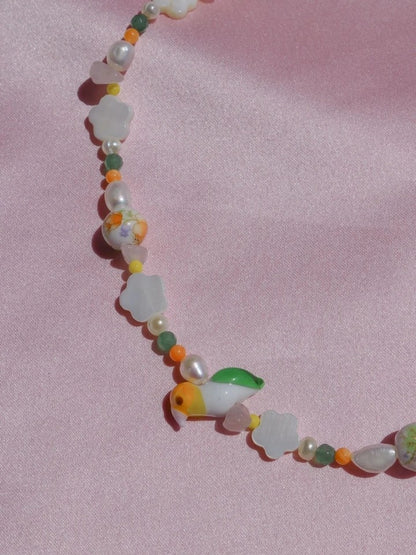 Lovebird Beaded Necklace