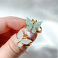 Glitter Butterfly Ring