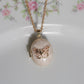 White Butterfly Personalized Photo Locket Necklace