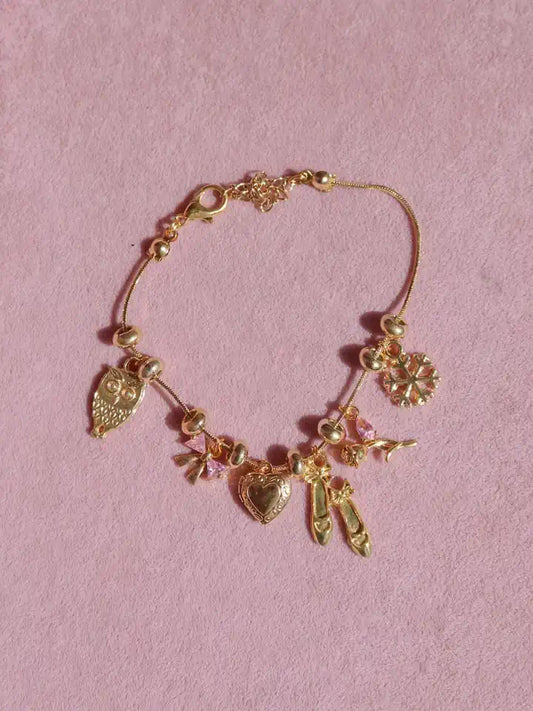 Ballet Shoes Charm Bracelet