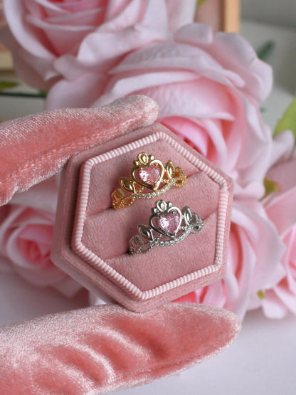 Cinderella Crown Heart Ring