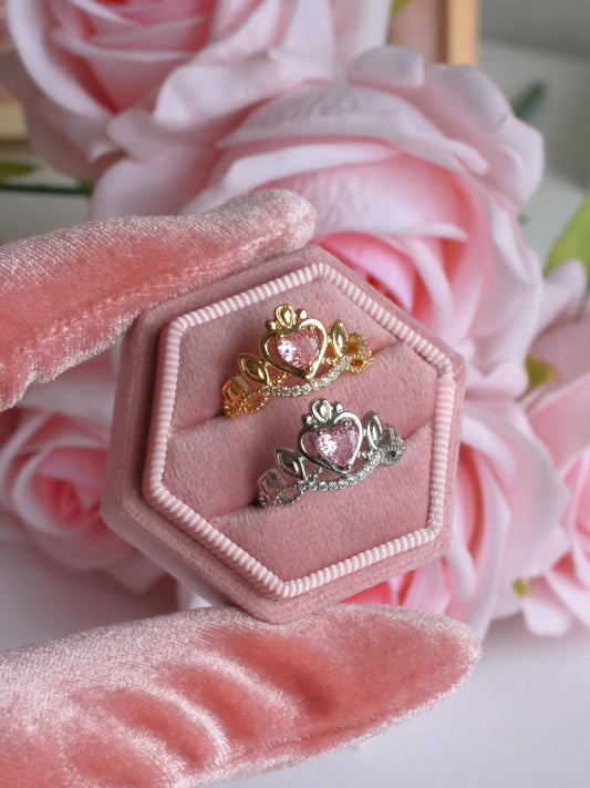 Cinderella Crown Heart Ring