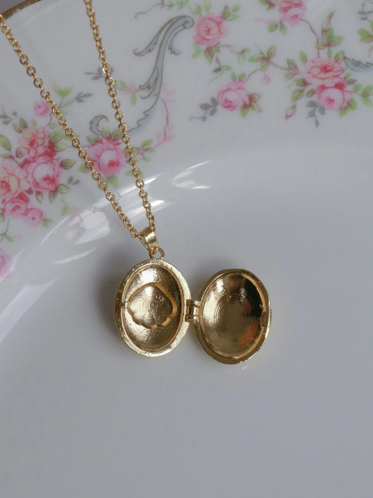 Purple Ocean Treasure Personalized Photo Locket Necklace