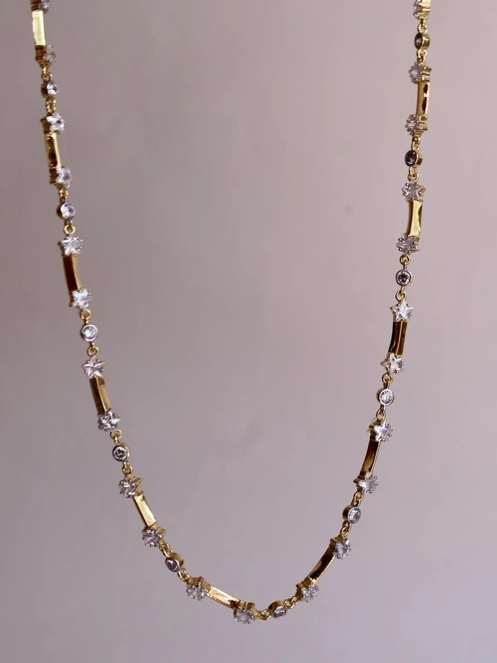 Starry Circle 925 Silver Necklace