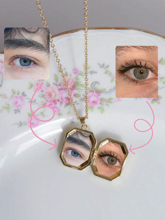 Purple Hearts On Fire Personalized Photo Locket Necklace