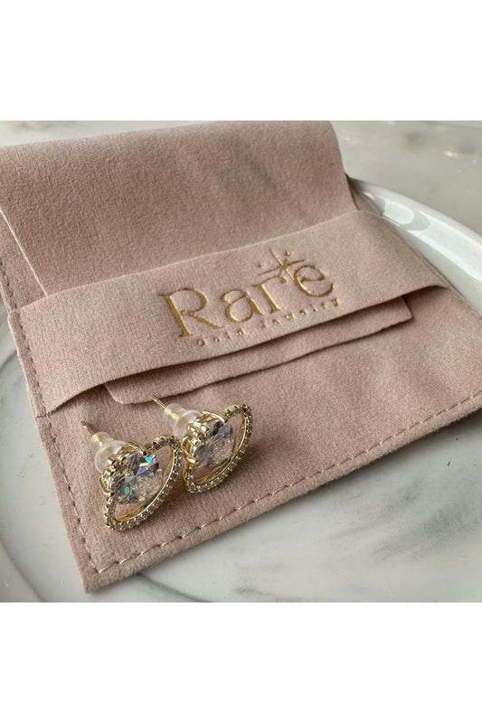 Saturn Heart Stud Earrings