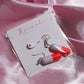 Pill-Shaped Lipstick Earrings