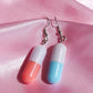 Pill-Shaped Lipstick Earrings