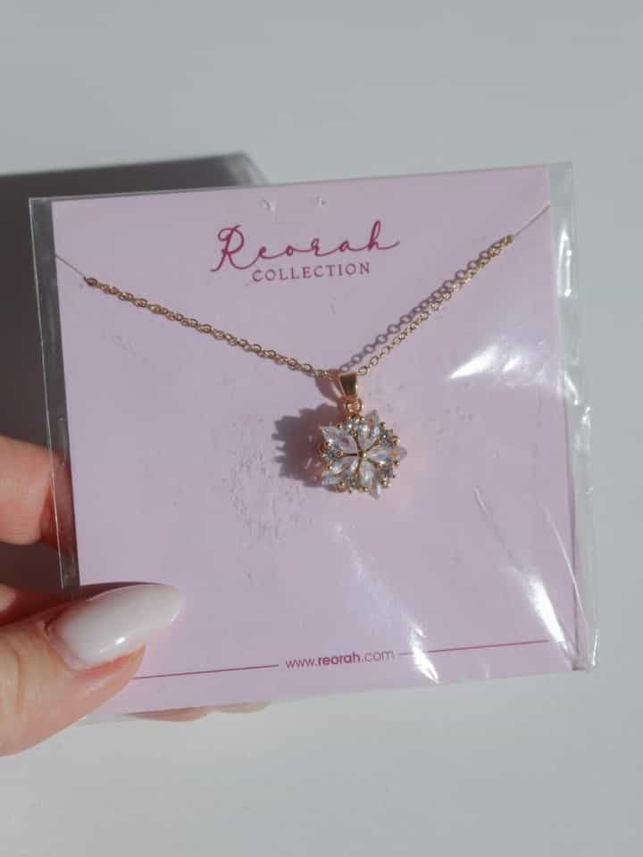 White Flower Fidget Necklace