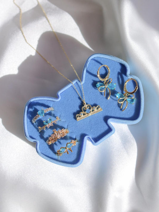 Cinderella Blue Dream Ring, Earring, Bracelet, Necklace Set
