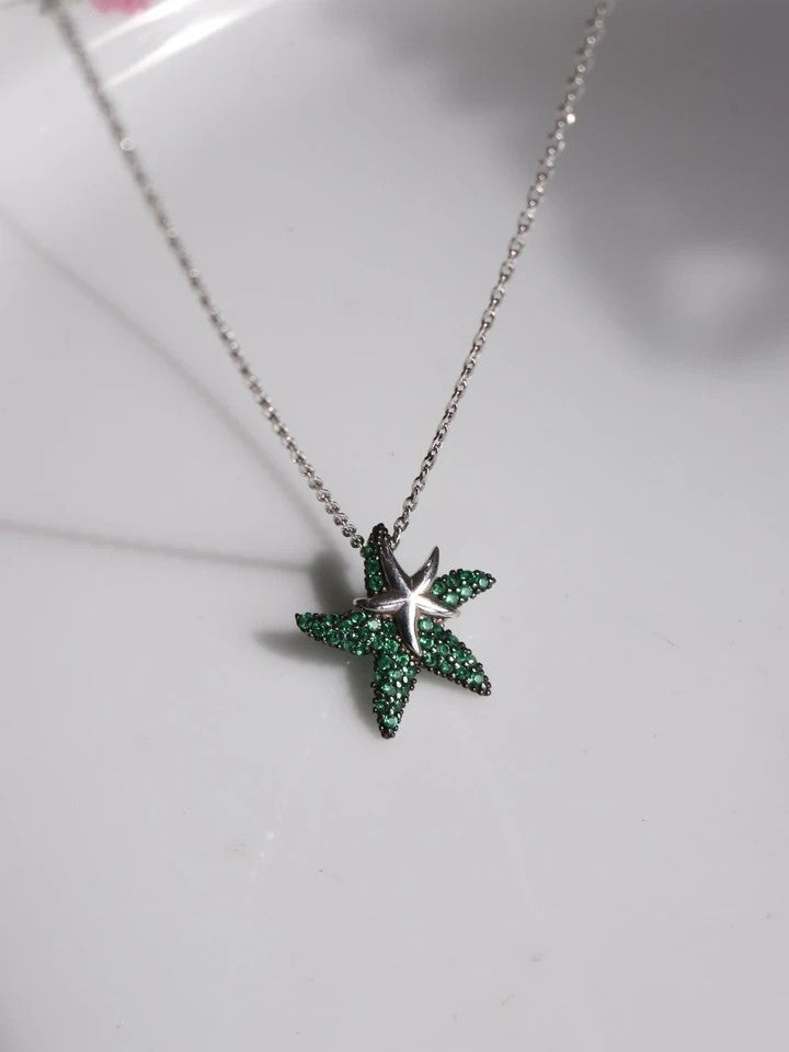 Starfish 925 Silver Necklace