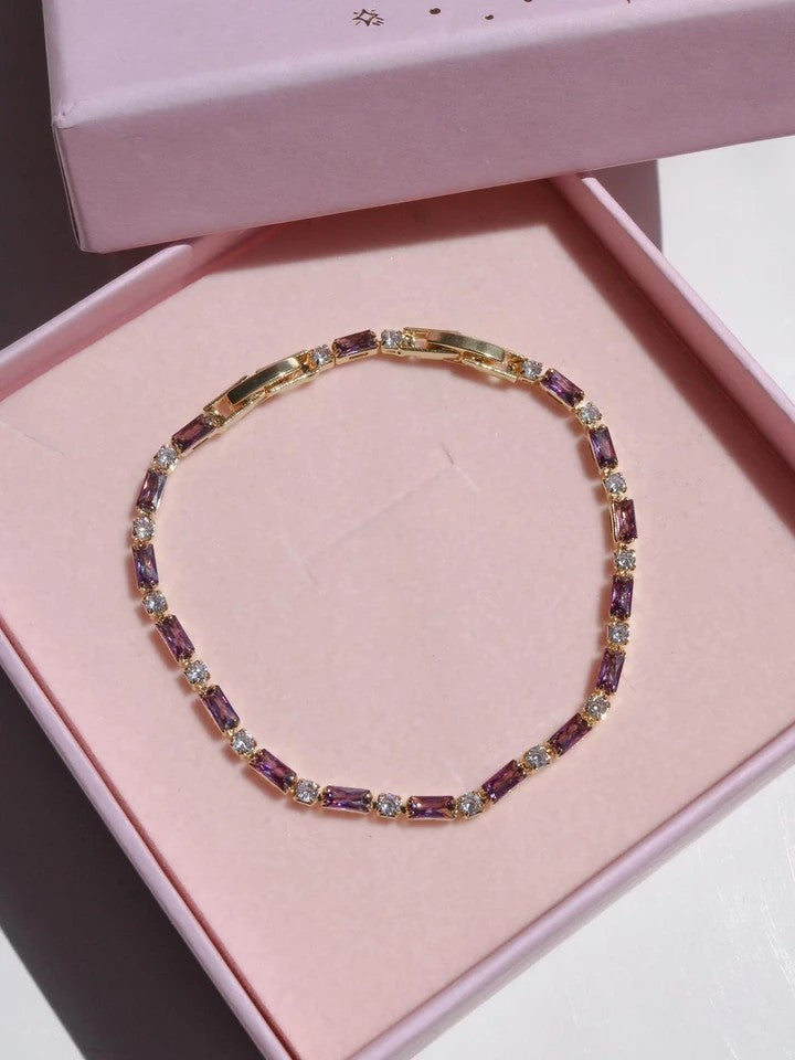 Pink Baguette Bracelet