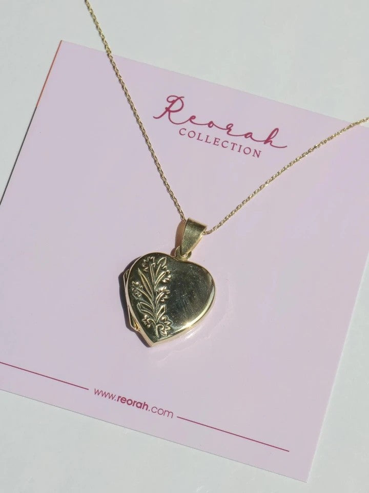 Flower Locket Necklace 925 Silver