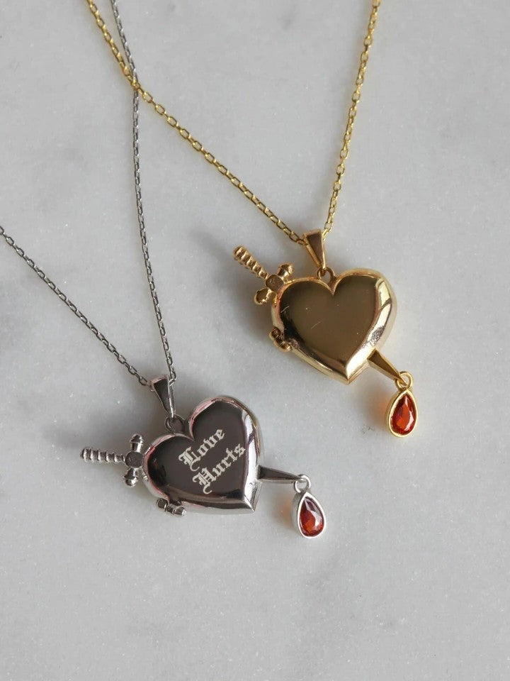 Love Hurts Magnetic Clasp 925 Silver Necklace