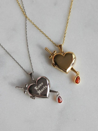 Love Hurts Magnetic Clasp 925 Silver Necklace