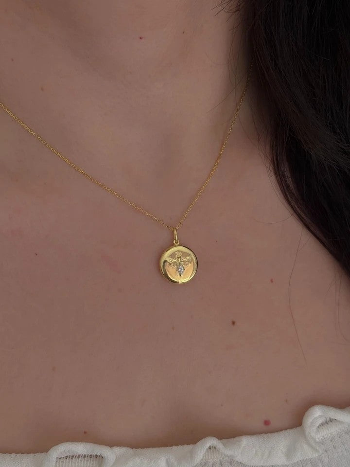 Queen Bee 925 Silver Locket Necklace