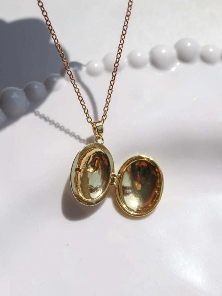 Tulip Flower Personalized Photo Steel Necklace