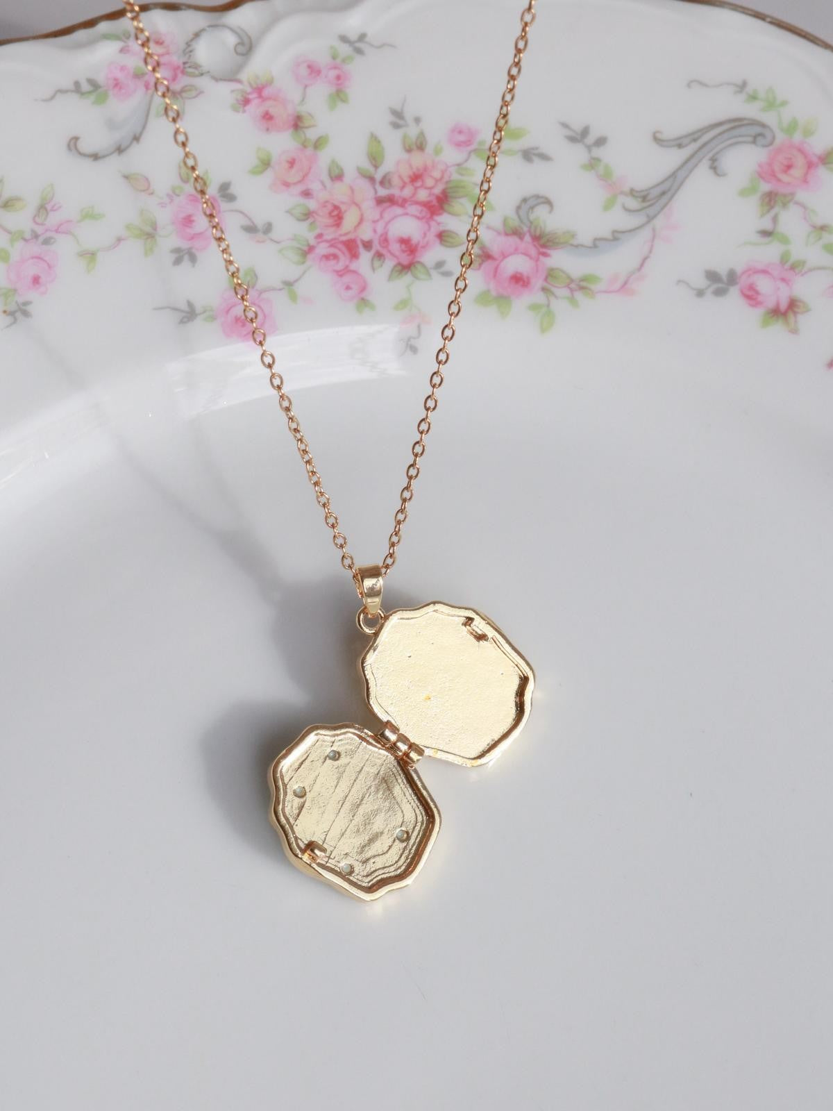 Blue Heavenly Angel Personalized Photo Locket Necklace