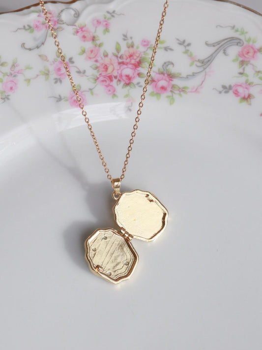 Blue Heavenly Angel Personalized Photo Locket Necklace