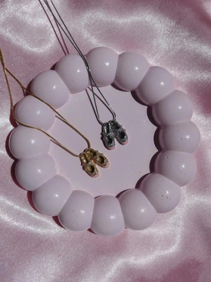 Ballet Shoes Steel Necklace
