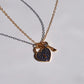 Navy Key Heart Necklace