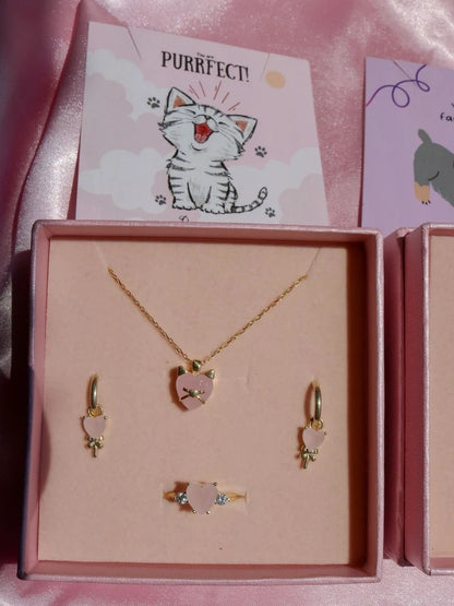 Cat And Dog Lover 925 Silver Set