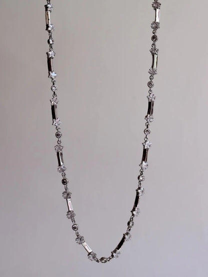 Starry Circle 925 Silver Necklace