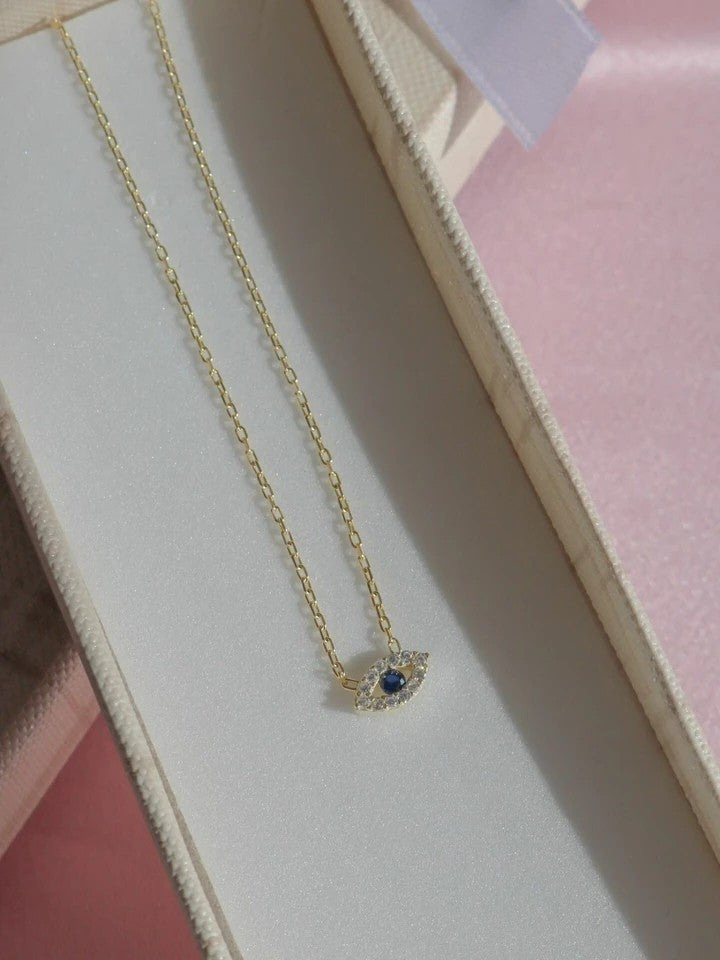 Stone Eye Mini 925 Silver Necklace