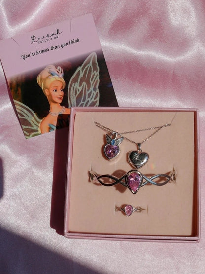 Swan Princess Odette Necklace, Ring, Bracelet Set