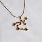 Zodiac Sign Star Map Birth Month Stone Necklace