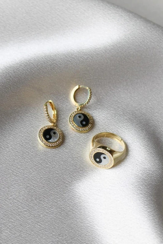 Yin-Yang Earrings 925 Silver