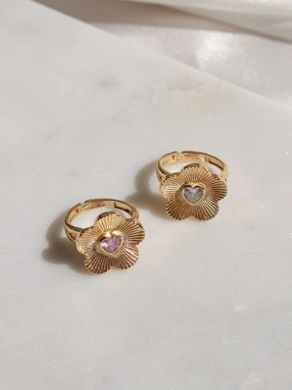 Heart Flower Ring