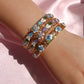 Enamel And Stone Flower Bracelet