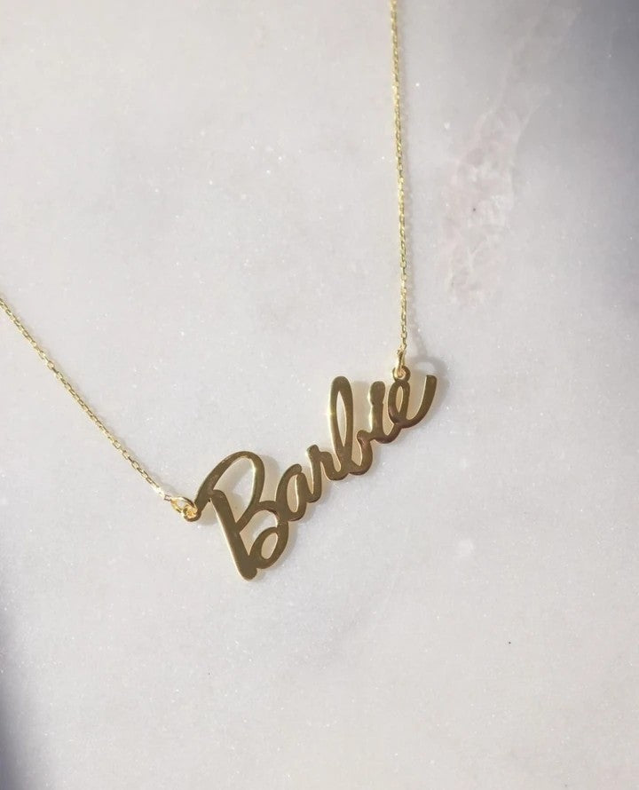 Barbara Logo 925 Silver Necklace