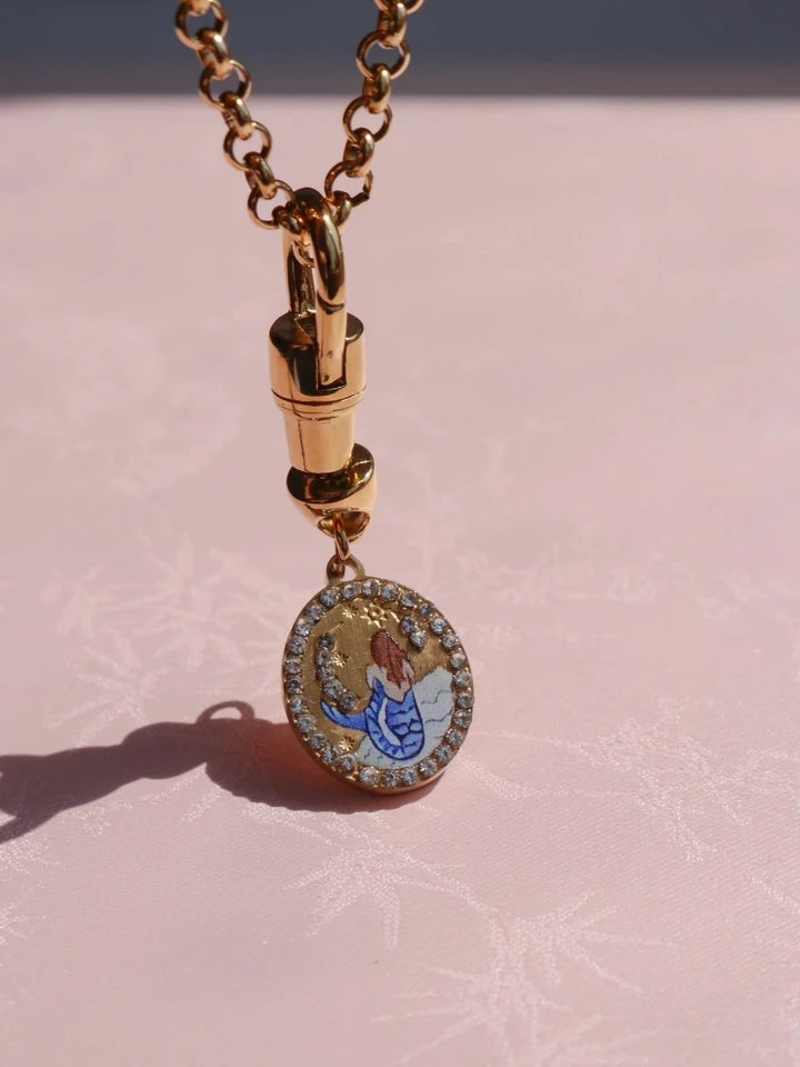 Vintage Mermaids Secret Steel Necklace