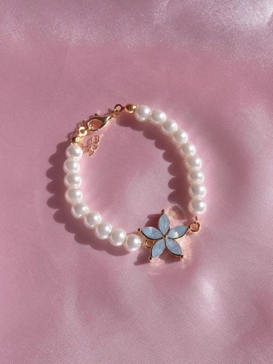 Pearl Infinity Flower Bracelet