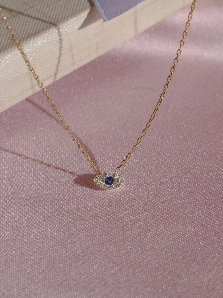 Stone Eye Mini 925 Silver Necklace