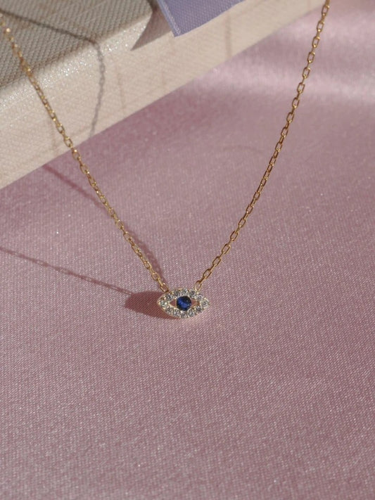 Stone Eye Mini 925 Silver Necklace