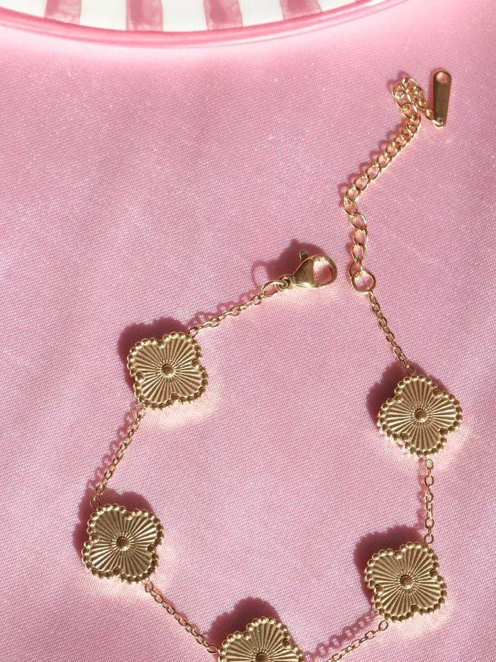 Flower Shaped Steel Bracelet