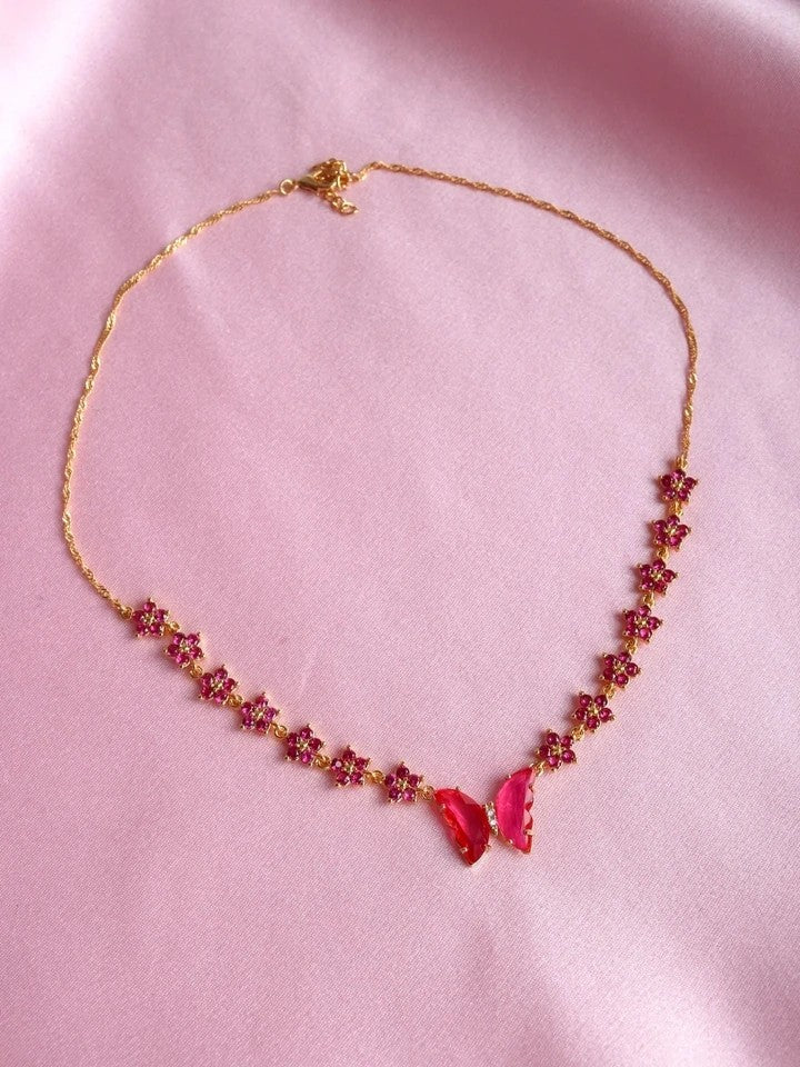 Butterfly Fairy Garden Choker Necklace